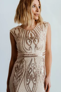 Cheap Alessia Sequin Gown | embellished + sequined