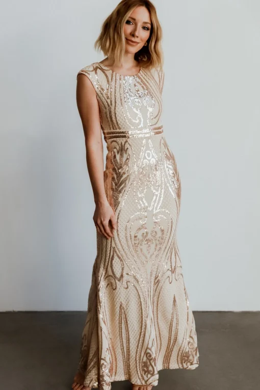 Cheap Alessia Sequin Gown | embellished + sequined