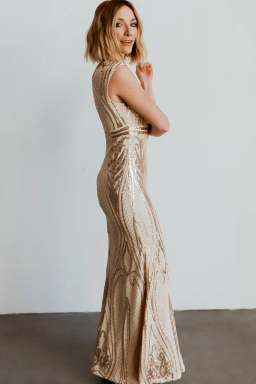 Cheap Alessia Sequin Gown | embellished + sequined
