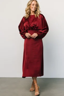 Fashion Balta Satin Midi Dress | BEST SELLERS