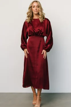 Fashion Balta Satin Midi Dress | BEST SELLERS