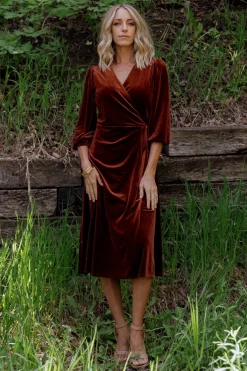 Shop Beckinsale Velvet Wrap Dress | WEDDING SUITE | wedding guest