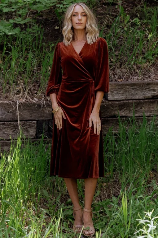 Shop Beckinsale Velvet Wrap Dress | WEDDING SUITE | wedding guest