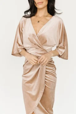 Clearance Brendyn Ruched Velvet Dress | DRESSES | midi dresses