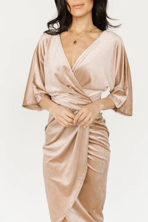 Clearance Brendyn Ruched Velvet Dress | DRESSES | midi dresses