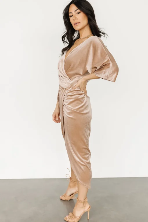 Clearance Brendyn Ruched Velvet Dress | DRESSES | midi dresses