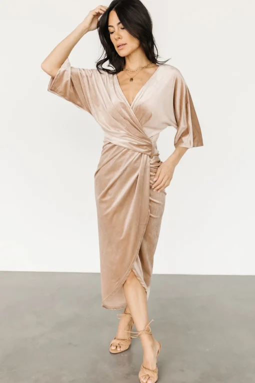 Clearance Brendyn Ruched Velvet Dress | DRESSES | midi dresses