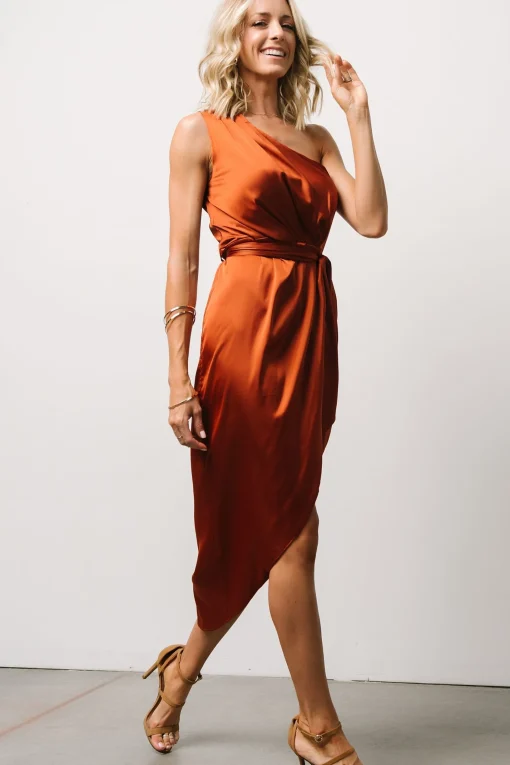 Outlet Celia One Shoulder Midi Dress | BEST SELLERS