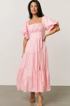 Best Sale Cindy Puff Sleeve Tiered Dress | midi dresses