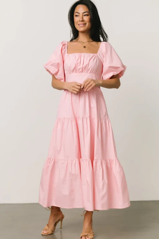 Best Sale Cindy Puff Sleeve Tiered Dress | midi dresses