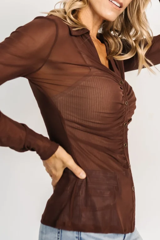 Cheap Dax Mesh Top | blouses + shirts