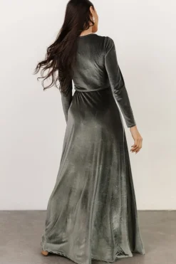 Sale Esmerelda Velvet Wrap Maxi Dress | WINTER ESSENTIALS | SALE