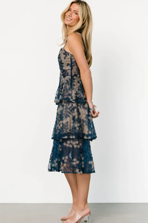 Cheap Georgiana Embroidered Midi Dress | tulle styles