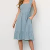 Fashion Gretta Ruffle Tie Back Midi Dress | midi dresses