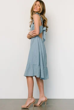 Fashion Gretta Ruffle Tie Back Midi Dress | midi dresses