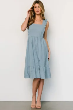 Fashion Gretta Ruffle Tie Back Midi Dress | midi dresses