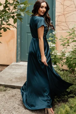 Store Krystal Satin Wrap Gown | WEDDING SUITE | wedding guest