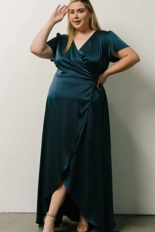 Store Krystal Satin Wrap Gown | WEDDING SUITE | wedding guest