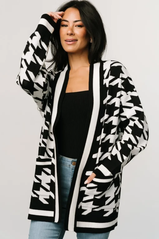 Hot Leroy Houndstooth Cardigan | COMING SOON