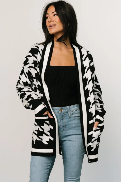 Hot Leroy Houndstooth Cardigan | COMING SOON