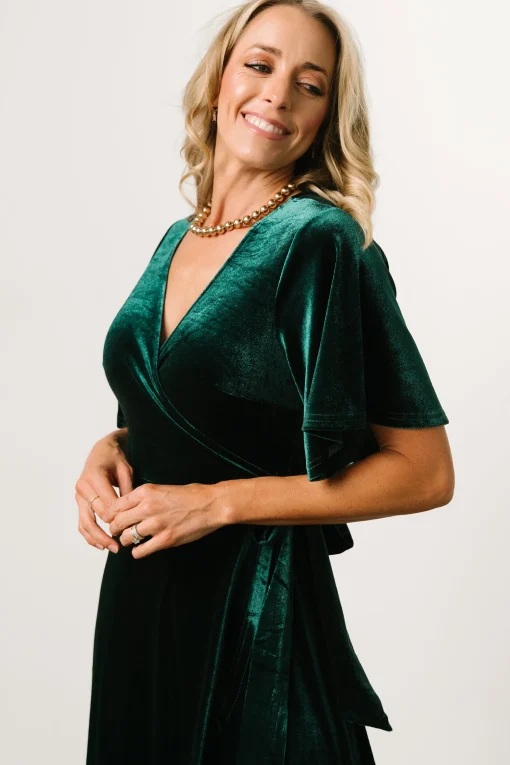 Shop Maella Velvet Wrap Dress | SALE