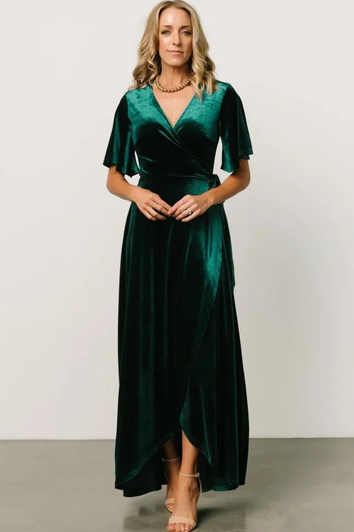 Shop Maella Velvet Wrap Dress | SALE