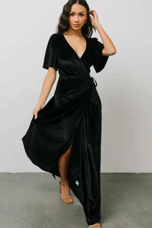Online Meghan Velvet Wrap Maxi Dress | maxi dresses | WEDDING SUITE