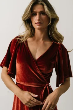 Best Sale Meghan Velvet Wrap Maxi Dress | maxi dresses | WEDDING SUITE