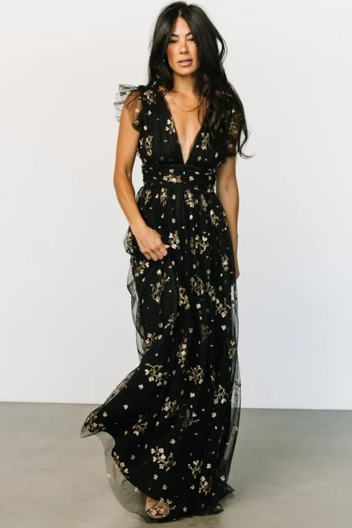 Best Sale Natalia Floral Embellished Maxi Dress | tulle styles