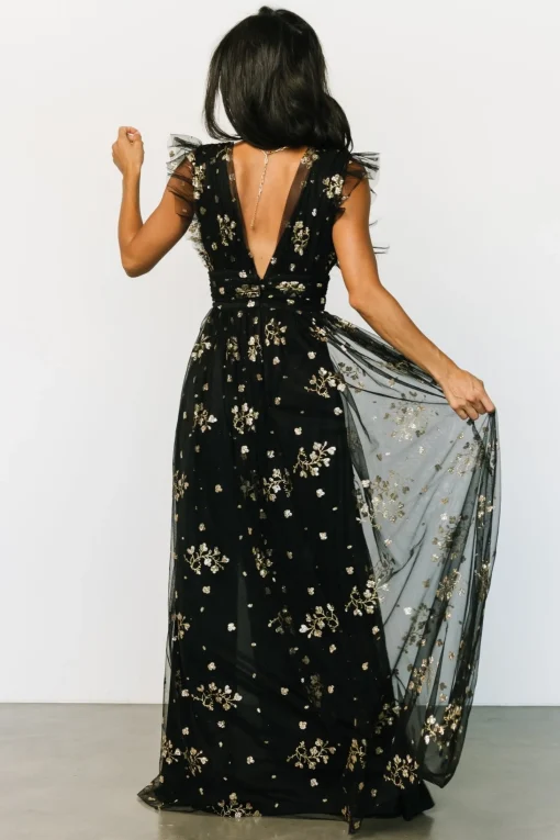 New Natalia Floral Embellished Maxi Dress | tulle styles