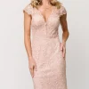 Store Oriana Embossed Shimmer Midi Dress | embellished + sequined