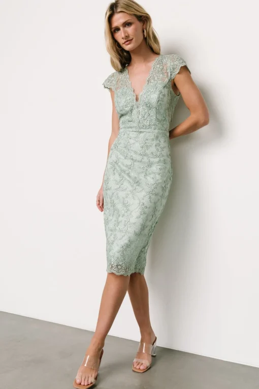 Hot Oriana Embossed Shimmer Midi Dress | embellished + sequined