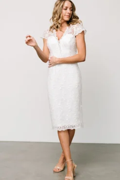 Store Oriana Embossed Shimmer Midi Dress | embellished + sequined