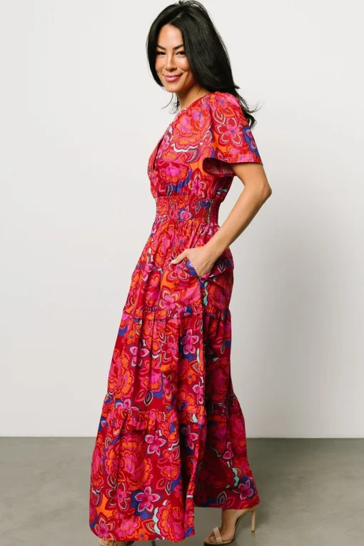 Cheap Palmer Tiered Maxi Dress | bump friendly