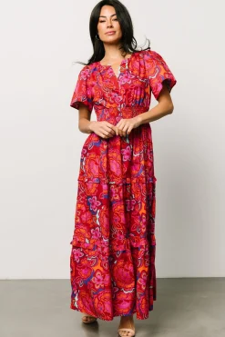 Cheap Palmer Tiered Maxi Dress | bump friendly