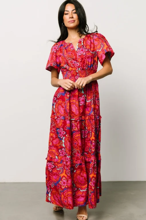 Cheap Palmer Tiered Maxi Dress | bump friendly