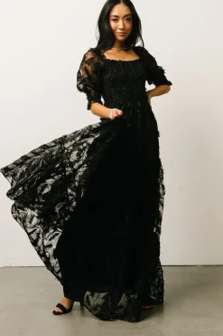Online Paloma Smocked Feather Maxi Dress | bump friendly | WINTER ESSENTIALS