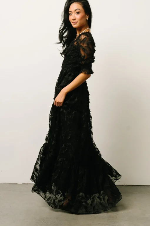 Online Paloma Smocked Feather Maxi Dress | bump friendly | WINTER ESSENTIALS