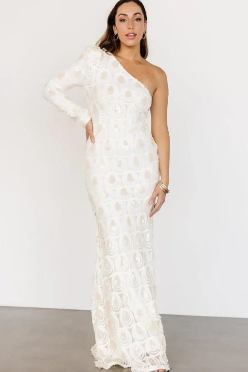 Store Porscha One Shoulder Gown | embellished + sequined