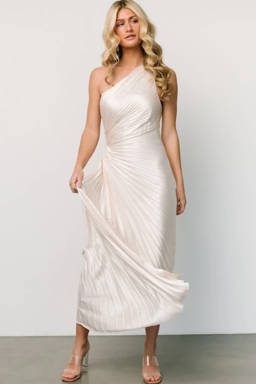 Shop Presley One Shoulder Pleated Dress | maxi dresses | midi dresses