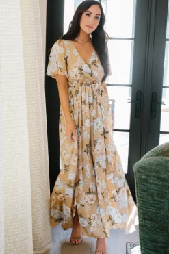 Discount Sicily Satin Maxi Dress | SALE