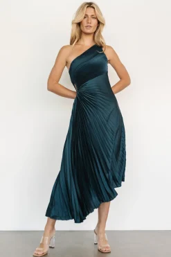 Sale Tasia One Shoulder Pleated Dress | midi dresses
