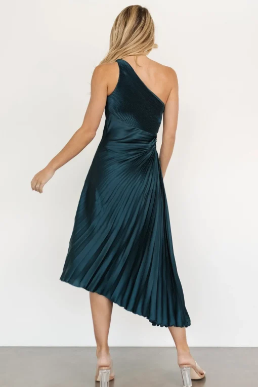 Sale Tasia One Shoulder Pleated Dress | midi dresses