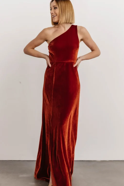 Clearance Tatiana Velvet One Shoulder Maxi Dress | WEDDING SUITE | wedding guest