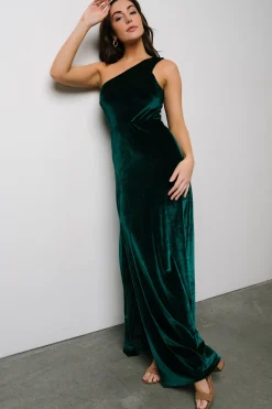 Fashion Tatiana Velvet One Shoulder Maxi Dress | WEDDING SUITE | wedding guest