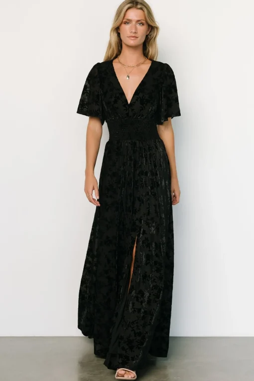 Fashion Veronica Velvet Maxi Dress | bump friendly | EXTENDED SIZING